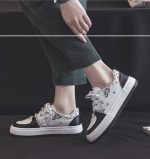 کفش DD&OO طرح دار سفید_مشکی کد (18836) - تصویر 2